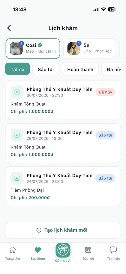 Quản lý lịch hẹn dễ dàng