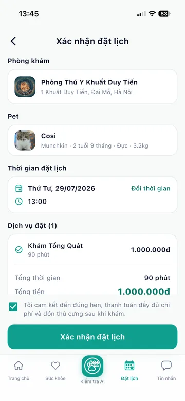Xác nhận thông tin